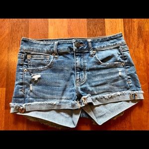 American Eagle AE Denim Jeans Shortie Shorts SZ 2